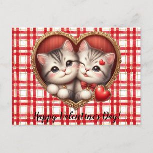 Carte postale de chats de la Saint-Valentin