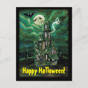 Carte postale de chauve-souris de la maison