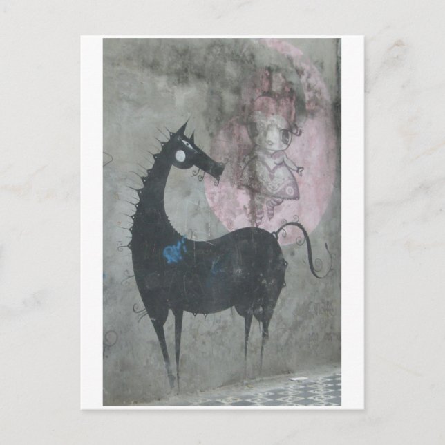 Carte postale de cheval de graffiti (Devant)
