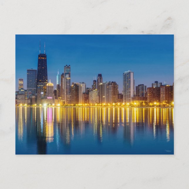 Carte postale de Chicago Dawn Cityscape (Devant)