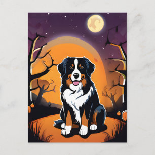 Carte postale de chien de montagne bernois d'Hallo
