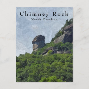 Carte postale de Chimney Rock North Carolina Mount