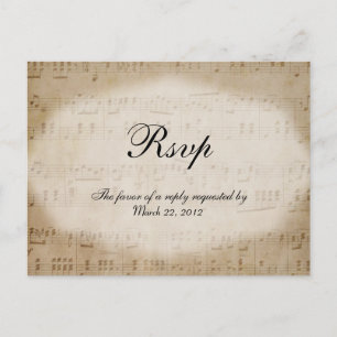 Carte postale de choix de dîner de la musique de