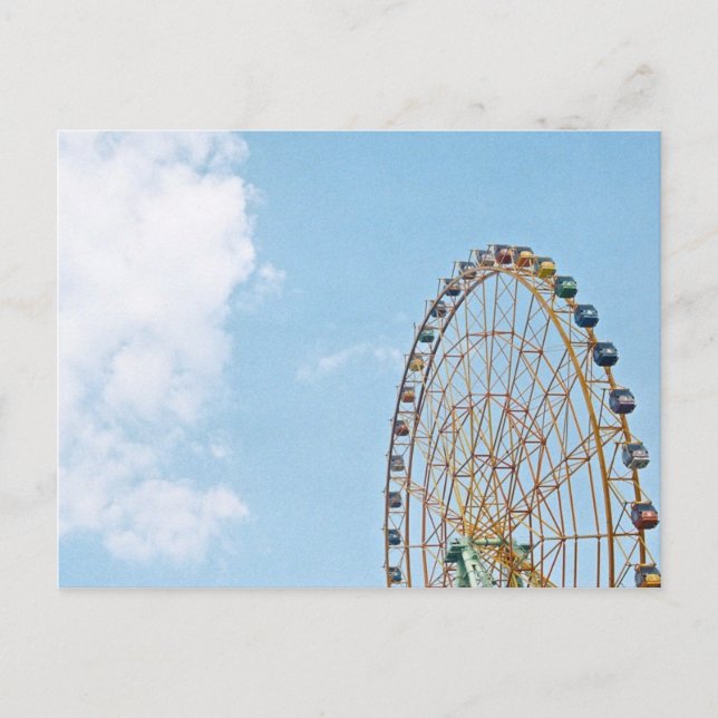 Carte postale de ciel et grande roue (Devant)