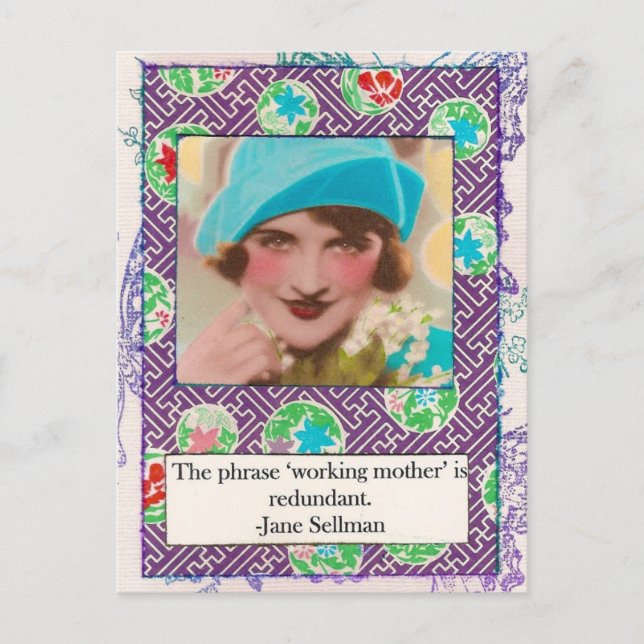 Carte postale de citation de maternité de Jane (Devant)