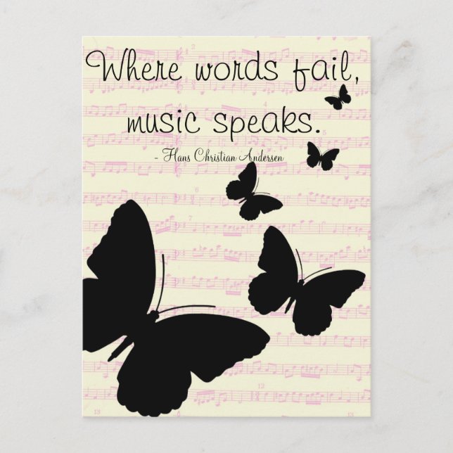 Carte postale de citation de musique (Devant)