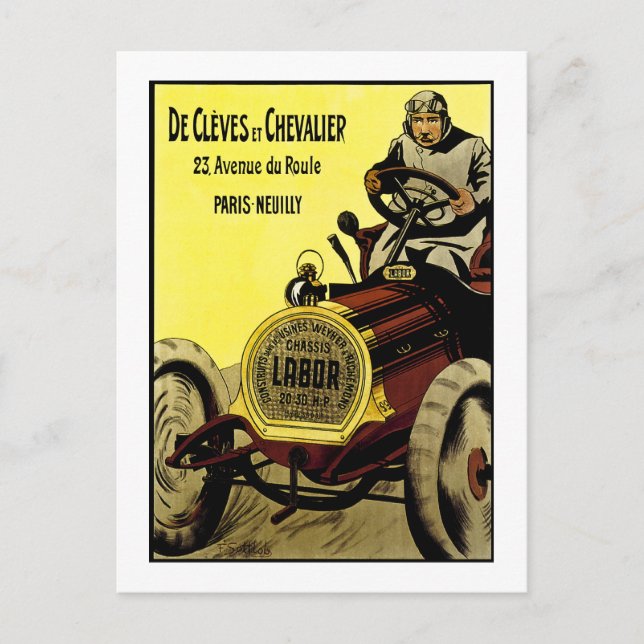 Carte Postale De Cleves et Chevalier - Publicité Vintage (Devant)