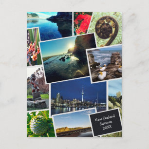 Carte postale de collage photo personnalisée de No