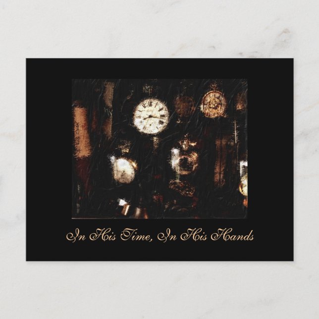 Carte postale de collection de montre d'horloge et (Devant)