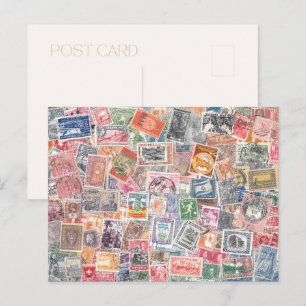 Carte postale de collection de timbres vintage int