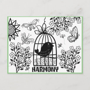 Carte postale de coloration Harmony