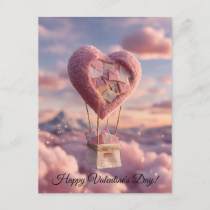 Carte postale de conception de ballon de cœur de l