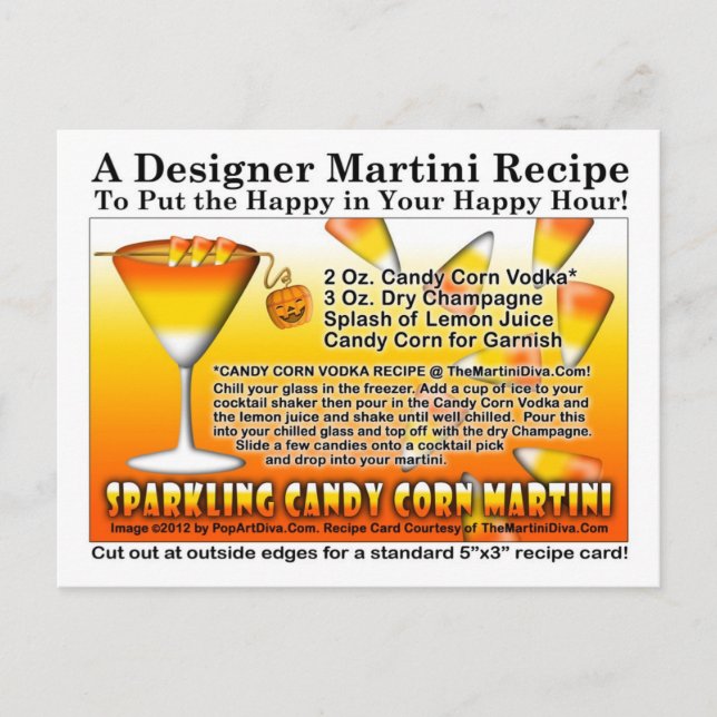 Carte postale de Corn Martini à bonbons pétillant  (Devant)