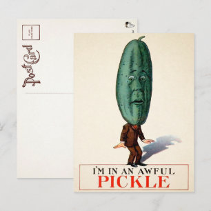 Carte postale de cornichon victorienne 