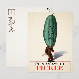 Carte postale de cornichon victorienne