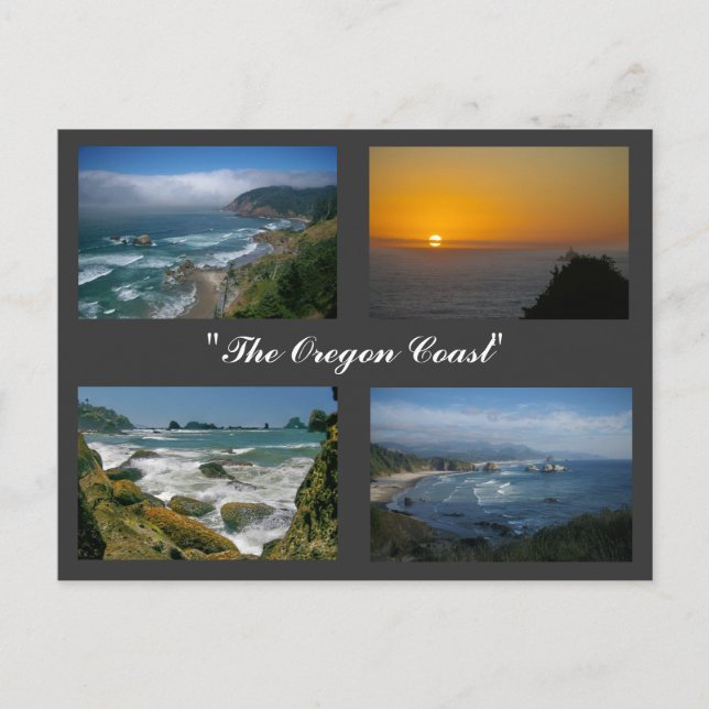 Carte postale de côte de l'Orégon (Devant)