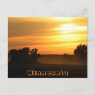 Carte postale de coucher de soleil du Minnesota