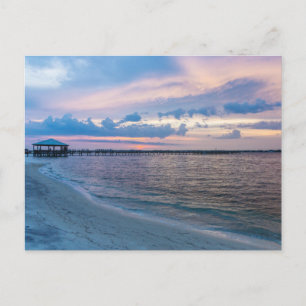 Carte postale de coucher de soleil Père Noël Rosa 