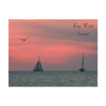Carte postale de coucher du soleil de Key West