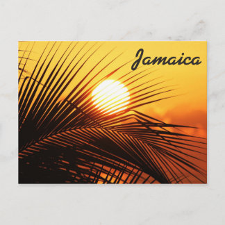 Carte postale de coucher du soleil de la Jamaïque