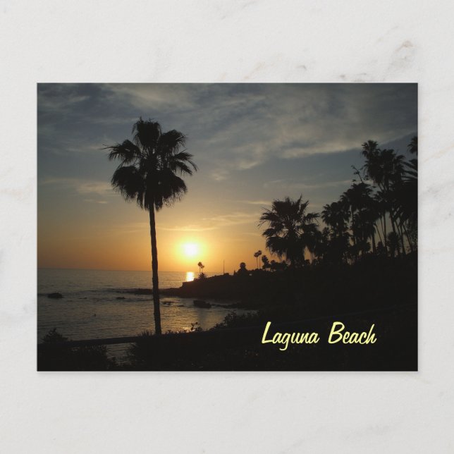 Carte postale de coucher du soleil de Laguna Beach (Devant)