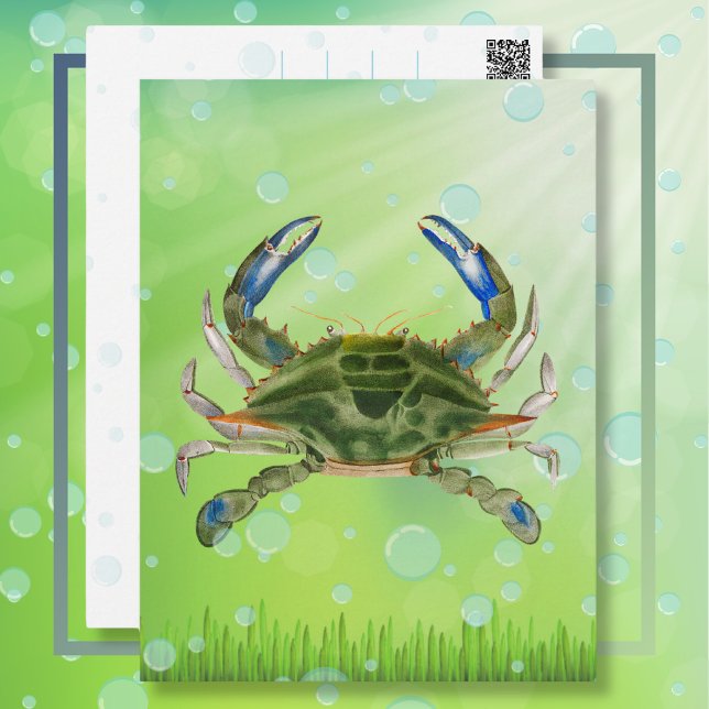 Carte postale de crabe flottant sur l'océan (Drifting Crab Postcard)
