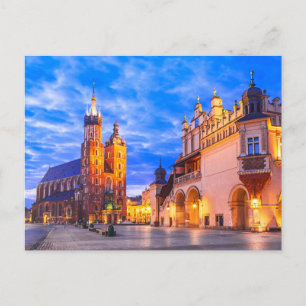 Carte postale de Cracovie, Pologne