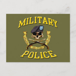 Carte postale de crâne de la police militaire