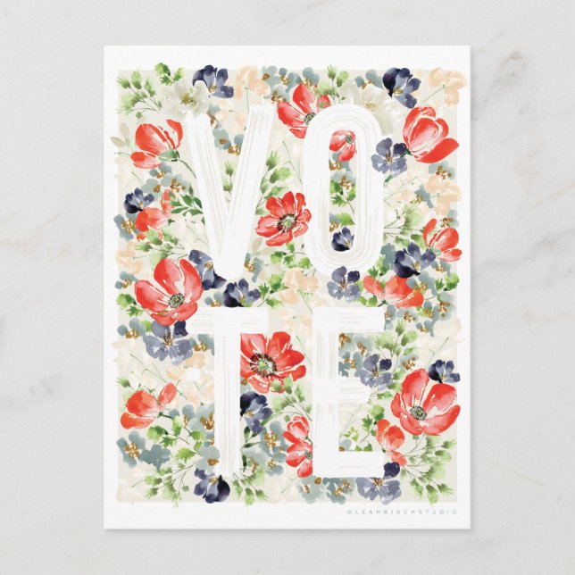 Carte postale de crédit Floral (Devant)
