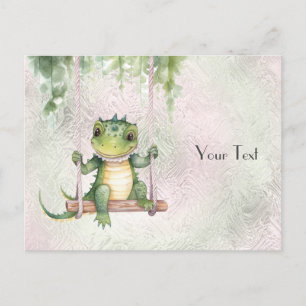 Carte postale de crocodile bébé