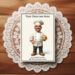 Carte postale de cuisine / chef personnalisable po