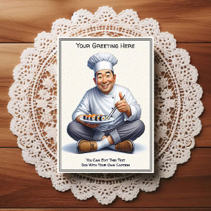 Carte postale de cuisine / chef personnalisable po