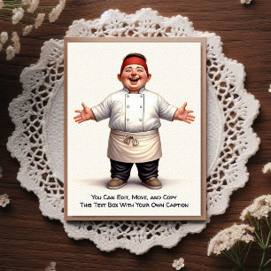 Carte postale de cuisine / chef personnalisable po