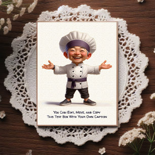 Carte postale de cuisine / chef personnalisable po
