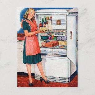 Carte postale de cuisine vintage rétro