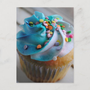 Carte postale de Cupcake colorée