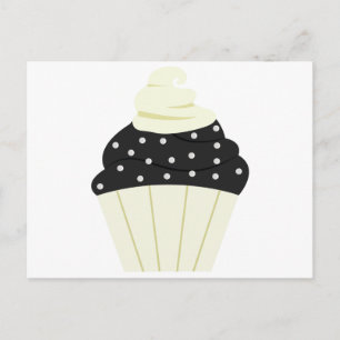 Carte postale de cupcake glacé au chocolat