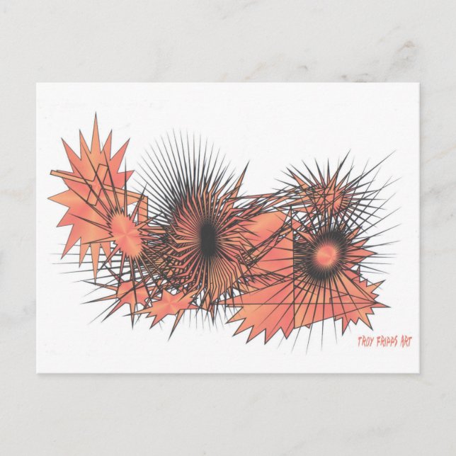 Carte postale de dame abstraite priante (Devant)