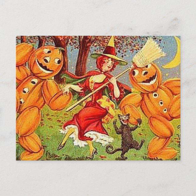 Carte postale de danse Vintage Halloween KRW (Devant)