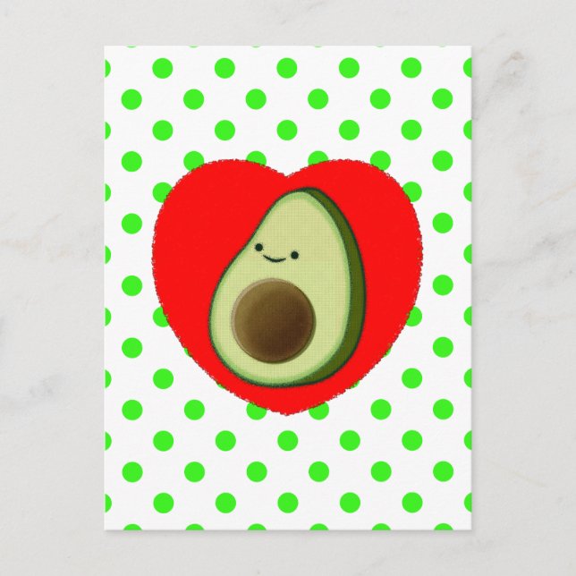 Carte postale de dessin animé de avocat mignon dan (Devant)