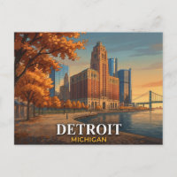 Carte postale de Détroit | Skyline du Guardian Bui