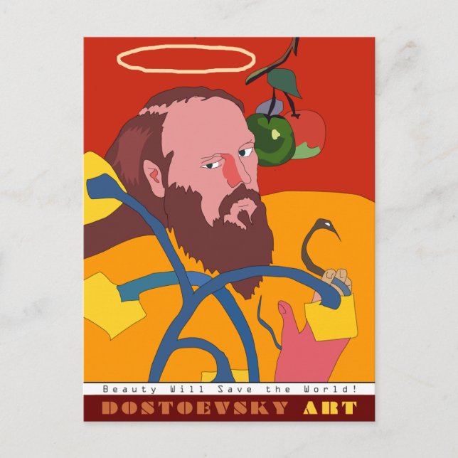 Carte postale de Dostoïevski art (Devant)