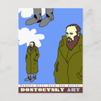 Carte postale de Dostoïevski art