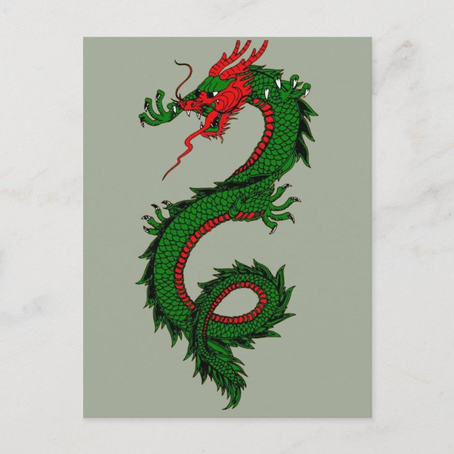 Carte postale de dragon chinois (Devant)