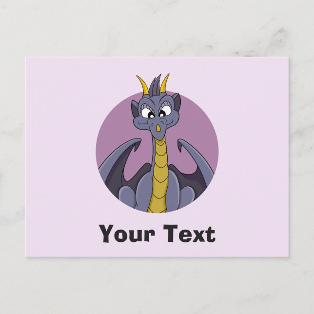 Carte postale de dragon violet (Devant)
