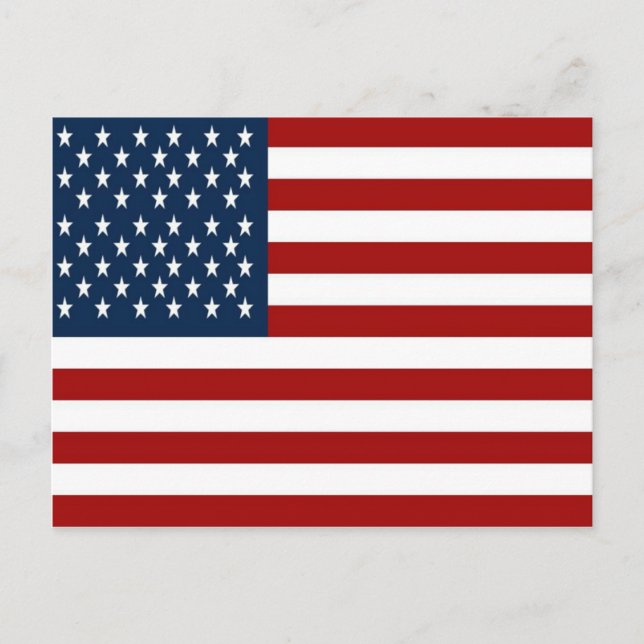 Carte postale de drapeau américain (50 étoiles) (Devant)