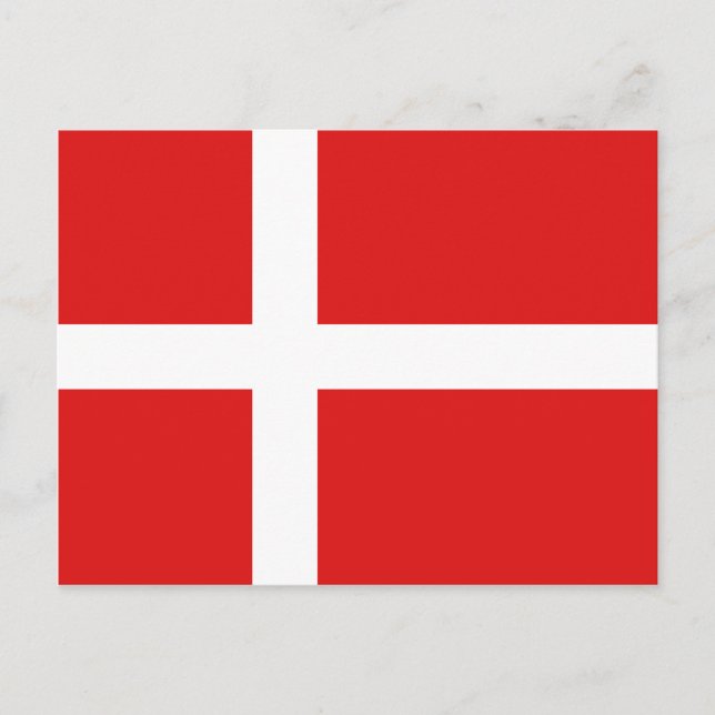 Carte postale de drapeau du Danemark (Devant)