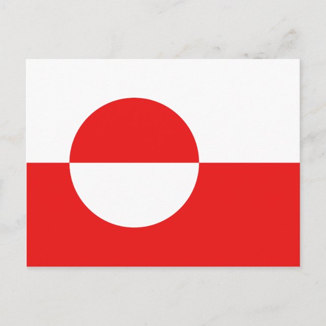 Carte postale de drapeau du Groenland (Devant)