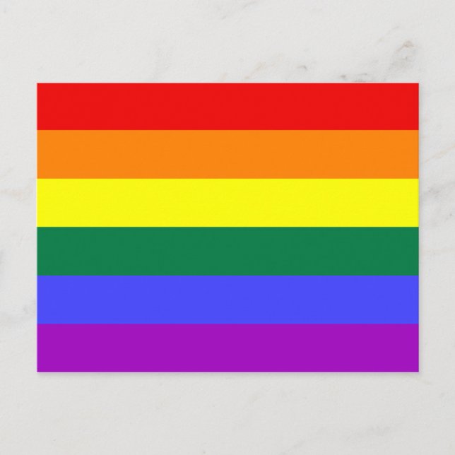 Carte postale de drapeau Rainbow Pride (Devant)