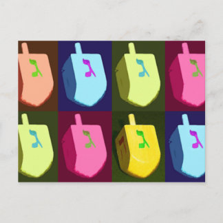 Carte postale de Dreidel Hanoukka